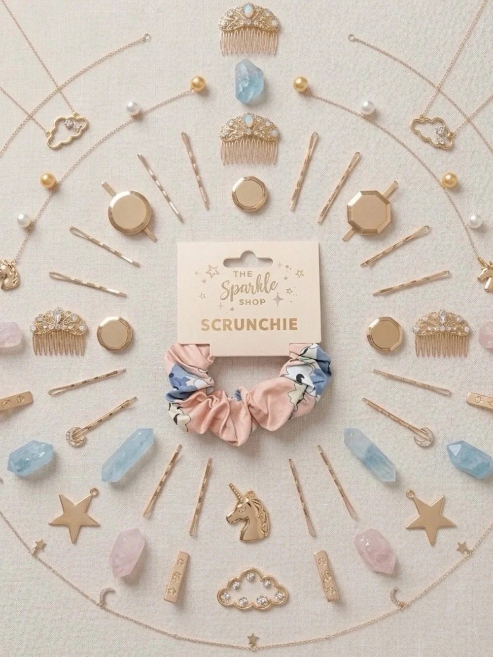 🌸 The Sparkle Shop Scrunchie Satin or Floral Hair Tie | OS Girl ✨🎀